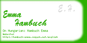 emma hambuch business card